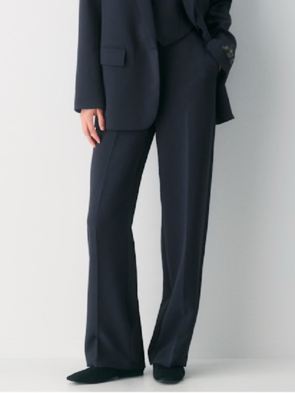 Aritzia Sz 12 Limitless Navy Tailored Career Office Minimalist Pants